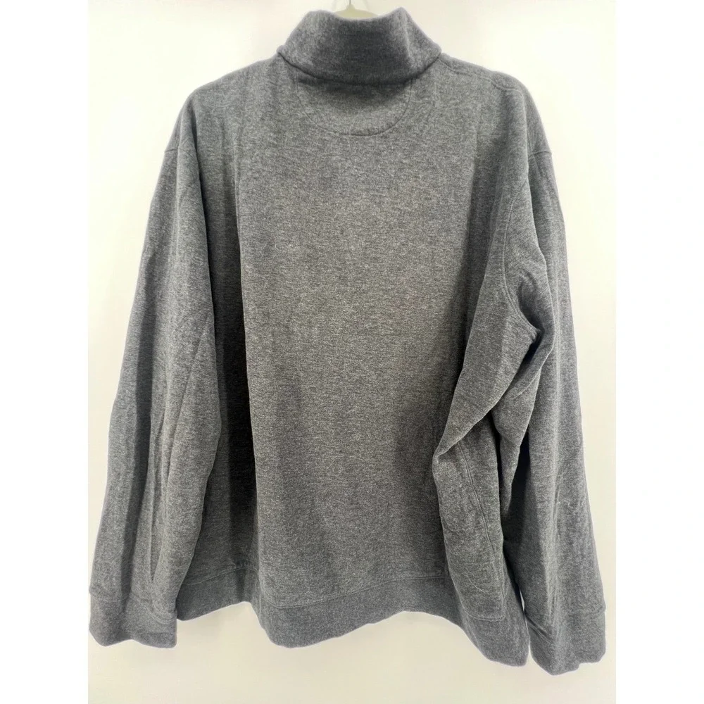Polo Ralph Lauren Mens Gray 1/4 Zip Mock‎ Neck Pullover Sweatshirt XL